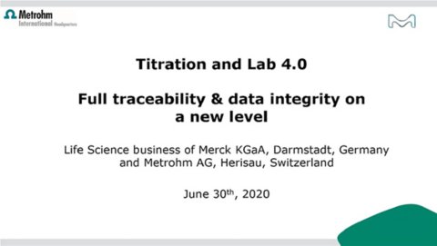 Free webinar on modern titration and lab 4.0